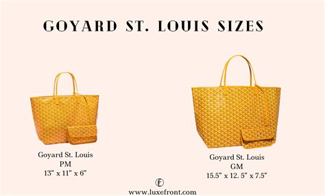 goyard tote sizes in cm|goyard tote bag with zipper.